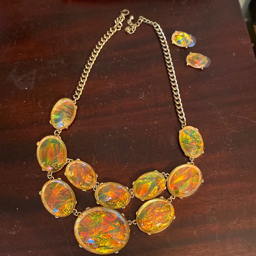 Statement, necklace, and matching earrings.         #54